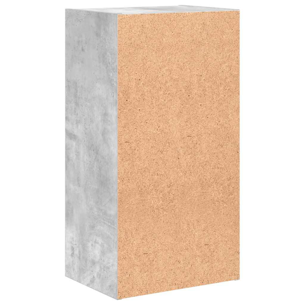 vidaXL 2-Tier Book Cabinet Concrete Grey 40x30x76.5 cm Engineered Wood