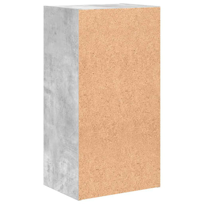 vidaXL 2-Tier Book Cabinet Concrete Grey 40x30x76.5 cm Engineered Wood