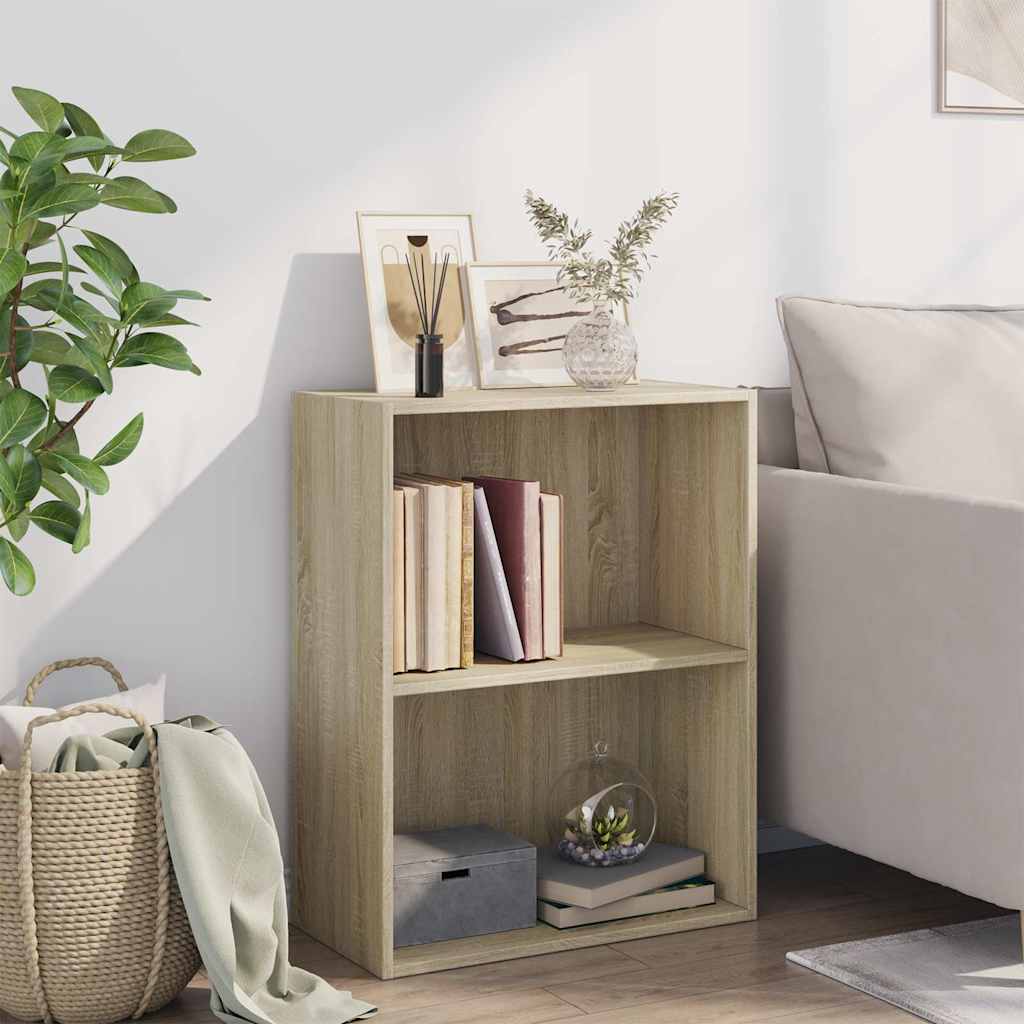 vidaXL Bookcase Sonoma Oak 60x30x76,5 cm Engineered Wood