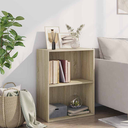 vidaXL Bookcase Sonoma Oak 60x30x76,5 cm Engineered Wood