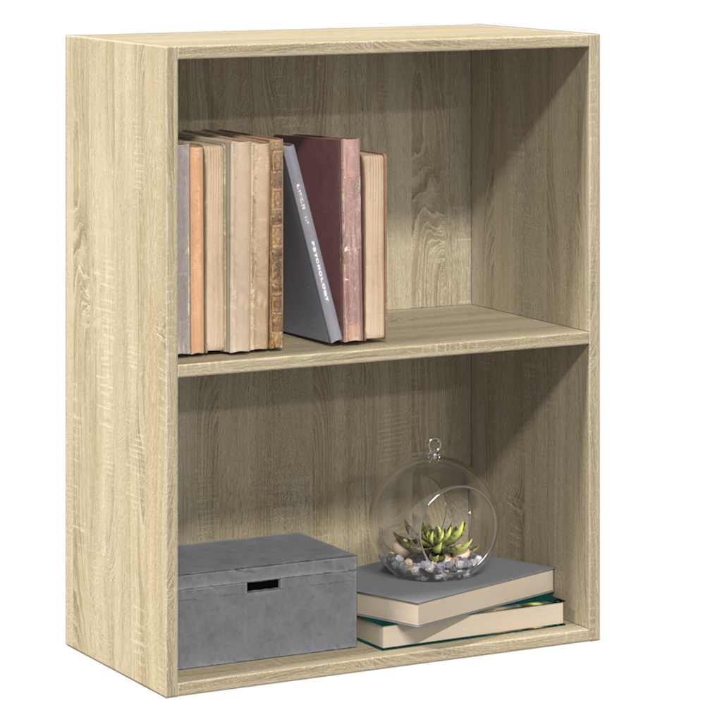 vidaXL Bookcase Sonoma Oak 60x30x76,5 cm Engineered Wood