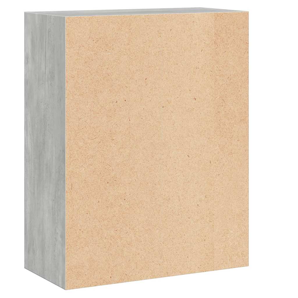 vidaXL 2-Tier Book Cabinet Concrete Grey 60x30x76.5 cm Engineered Wood