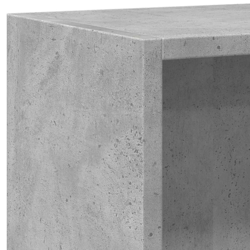 vidaXL 2-Tier Book Cabinet Concrete Grey 60x30x76.5 cm Engineered Wood