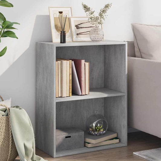 vidaXL Bookcase Concrete Grey 60x30x76,5 cm Engineered Wood