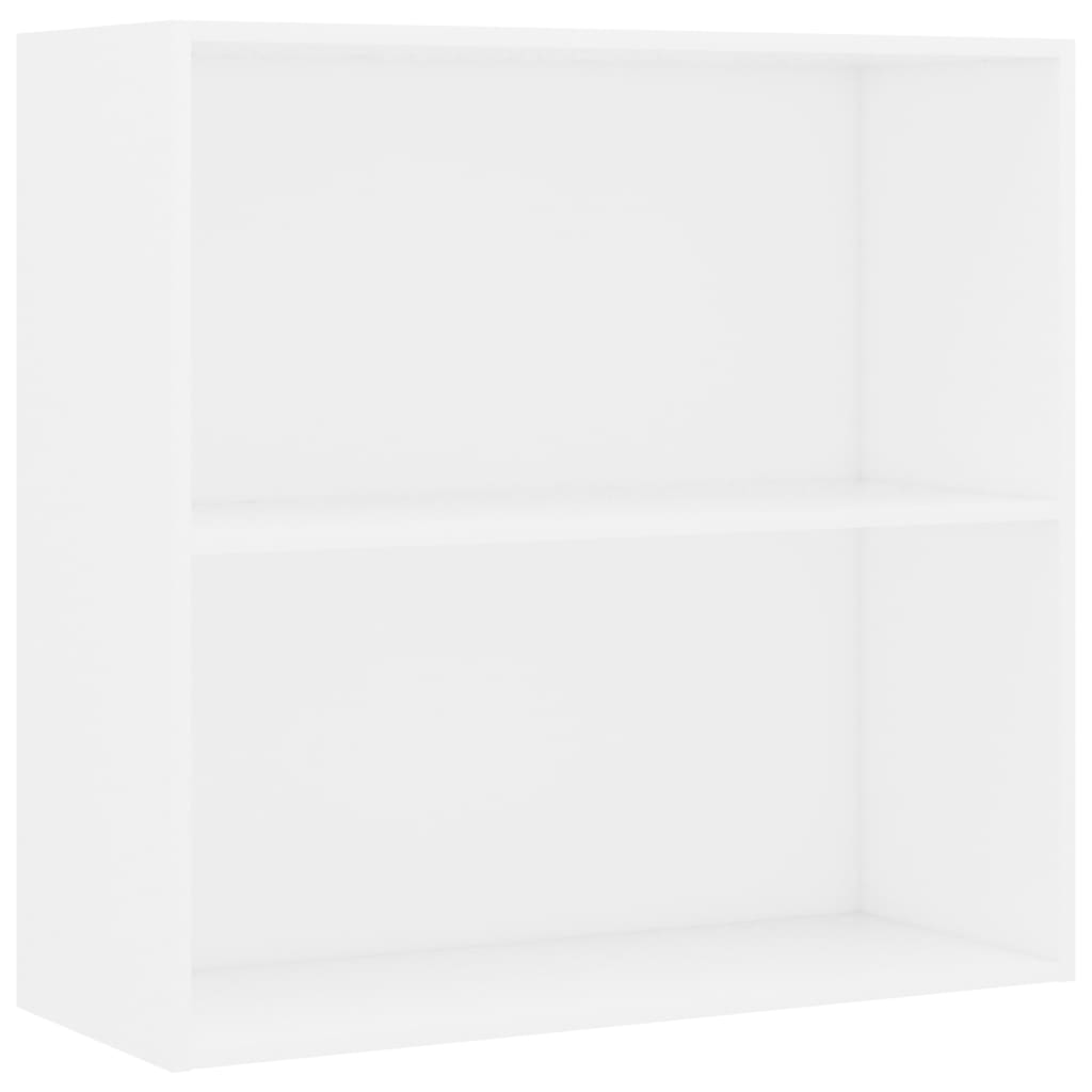 vidaXL 2-Tier Book Cabinet White 80x30x76.5 cm Engineered Wood