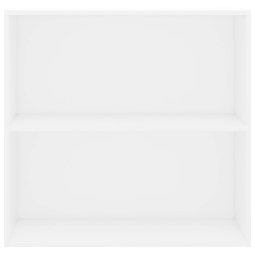 vidaXL 2-Tier Book Cabinet White 80x30x76.5 cm Engineered Wood