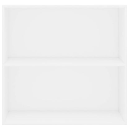 vidaXL 2-Tier Book Cabinet White 80x30x76.5 cm Engineered Wood