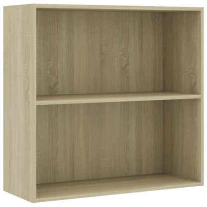 vidaXL Bookcase Sonoma Oak 80x30x76,5 cm Engineered Wood