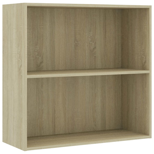 vidaXL Bookcase Sonoma Oak 80x30x76,5 cm Engineered Wood