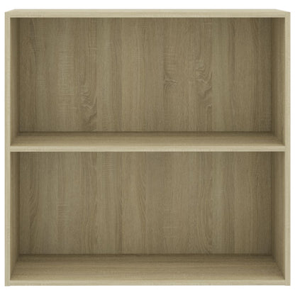 vidaXL Bookcase Sonoma Oak 80x30x76,5 cm Engineered Wood