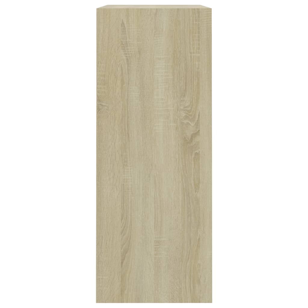 vidaXL Bookcase Sonoma Oak 80x30x76,5 cm Engineered Wood