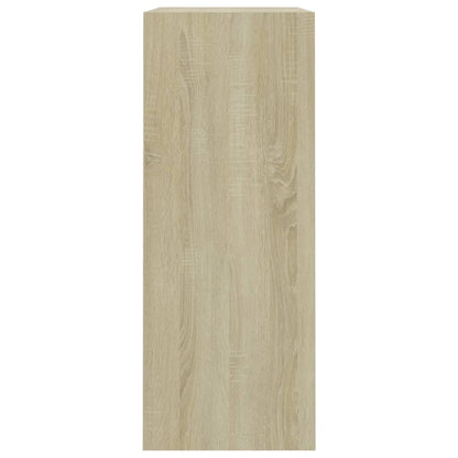 vidaXL Bookcase Sonoma Oak 80x30x76,5 cm Engineered Wood