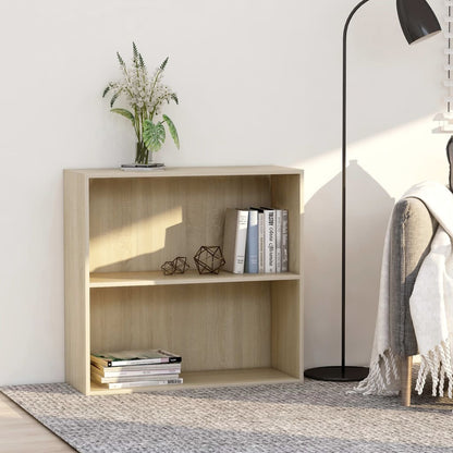 vidaXL Bookcase Sonoma Oak 80x30x76,5 cm Engineered Wood