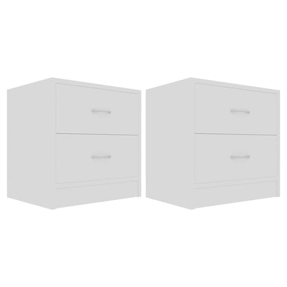vidaXL Bedside Cabinets 2 pcs White 40x30x40 cm Engineered Wood