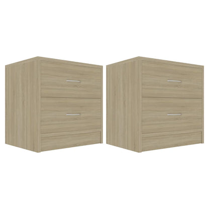 vidaXL Bedside Cabinets 2 pcs Sonoma Oak 40x30x40 cm Engineered Wood