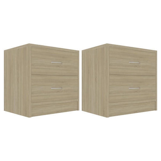 vidaXL Bedside Cabinets 2 pcs Sonoma Oak 40x30x40 cm Engineered Wood