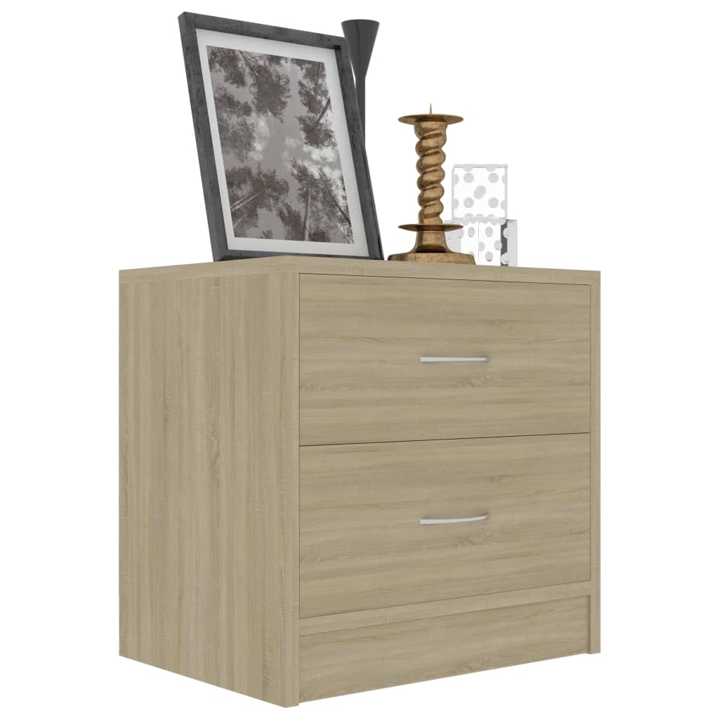 vidaXL Bedside Cabinets 2 pcs Sonoma Oak 40x30x40 cm Engineered Wood