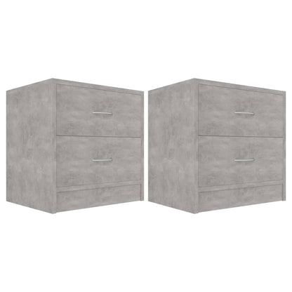 vidaXL Bedside Cabinets 2 pcs Concrete Grey 40x30x40 cm Engineered Wood