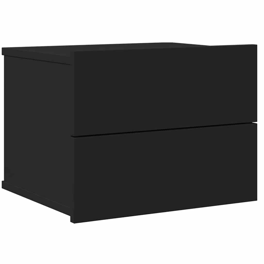 801055 vidaXL Bedside Cabinet Black 40x30x30 cm Engineered Wood