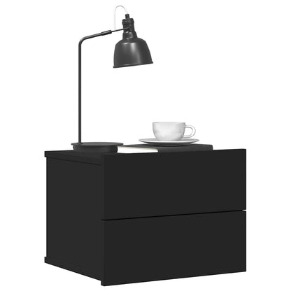 801055 vidaXL Bedside Cabinet Black 40x30x30 cm Engineered Wood