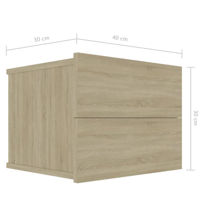 vidaXL Bedside Cabinets 2 pcs Sonoma Oak 40x30x30 cm Engineered Wood