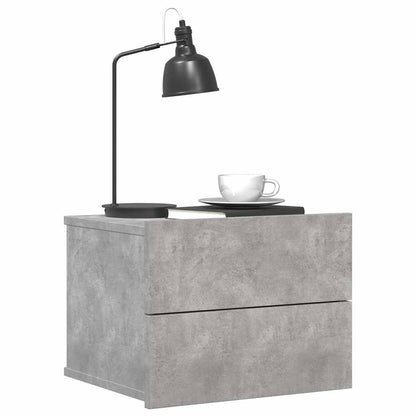 vidaXL Bedside Cabinets 2 pcs Concrete Grey 40x30x30cm Engineered Wood