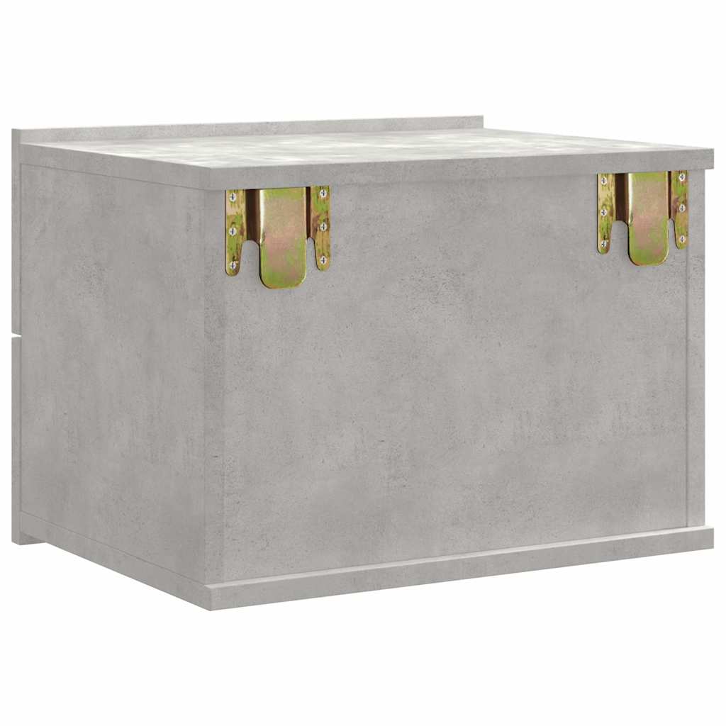 vidaXL Bedside Cabinets 2 pcs Concrete Grey 40x30x30cm Engineered Wood
