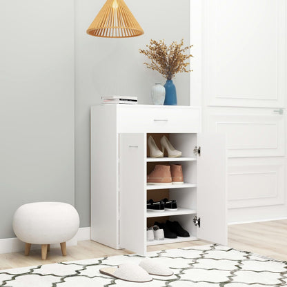 vidaXL Shoe Rack | White | Engineered wood | Medium | Storage | Shoe Rack
