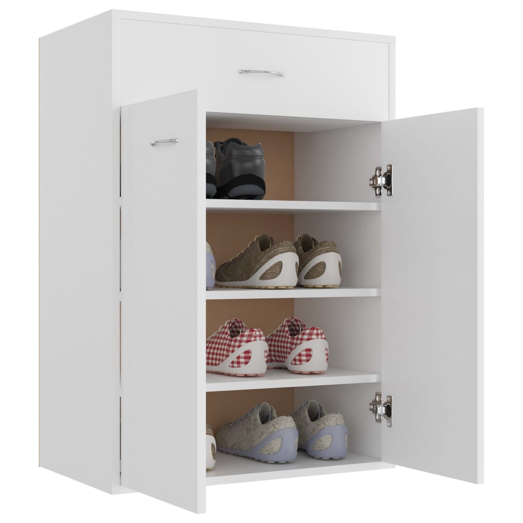 vidaXL Shoe Rack | White | Engineered wood | Medium | Storage | Shoe Rack