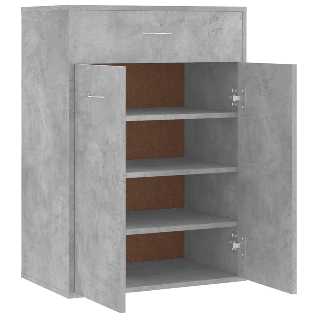 vidaXL Shoe Rack | Concrete grey | Engineered wood | Compact | Shoe Cabinet
