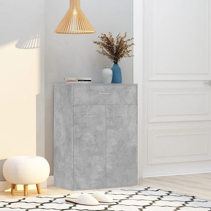 vidaXL Shoe Rack | Concrete grey | Engineered wood | Compact | Shoe Cabinet