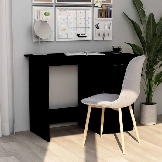 801081 vidaXL Desk Black 100x50x76 cm Engineered Wood
