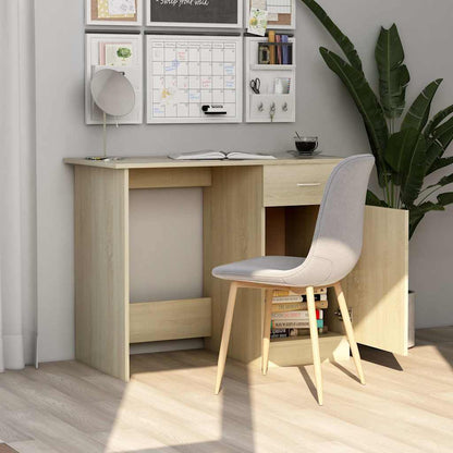801083 vidaXL Desk Sonoma Oak 100x50x76 cm Engineered Wood