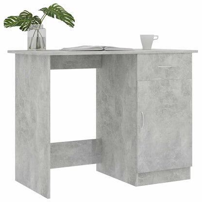 801084 vidaXL Desk Concrete Grey 100x50x76 cm Engineered Wood