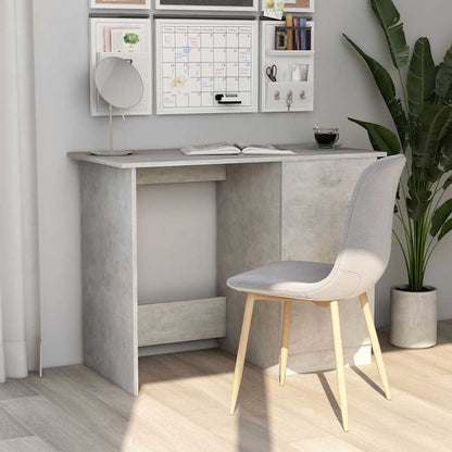 801084 vidaXL Desk Concrete Grey 100x50x76 cm Engineered Wood