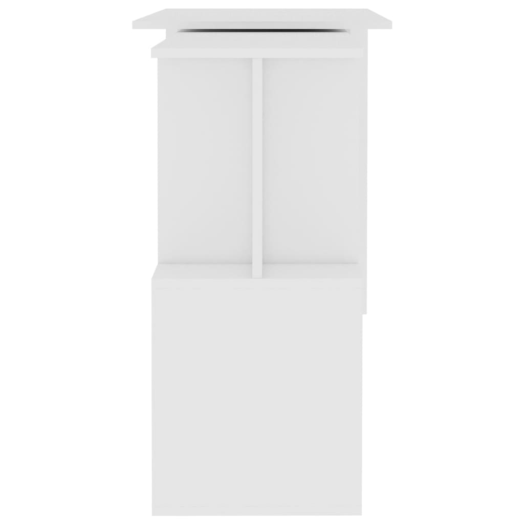 vidaXL Corner Desk White 200x50x76 cm Engineered Wood