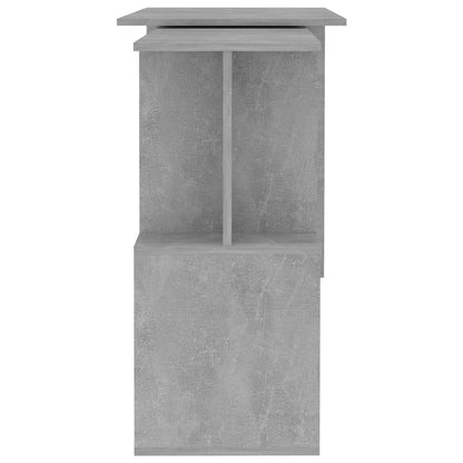 vidaXL Corner Desk Concrete Grey 200x50x76 cm Engineered Wood