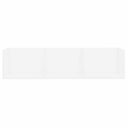 801310 vidaXL CD Wall Shelf White 75x18x18 cm Engineered Wood