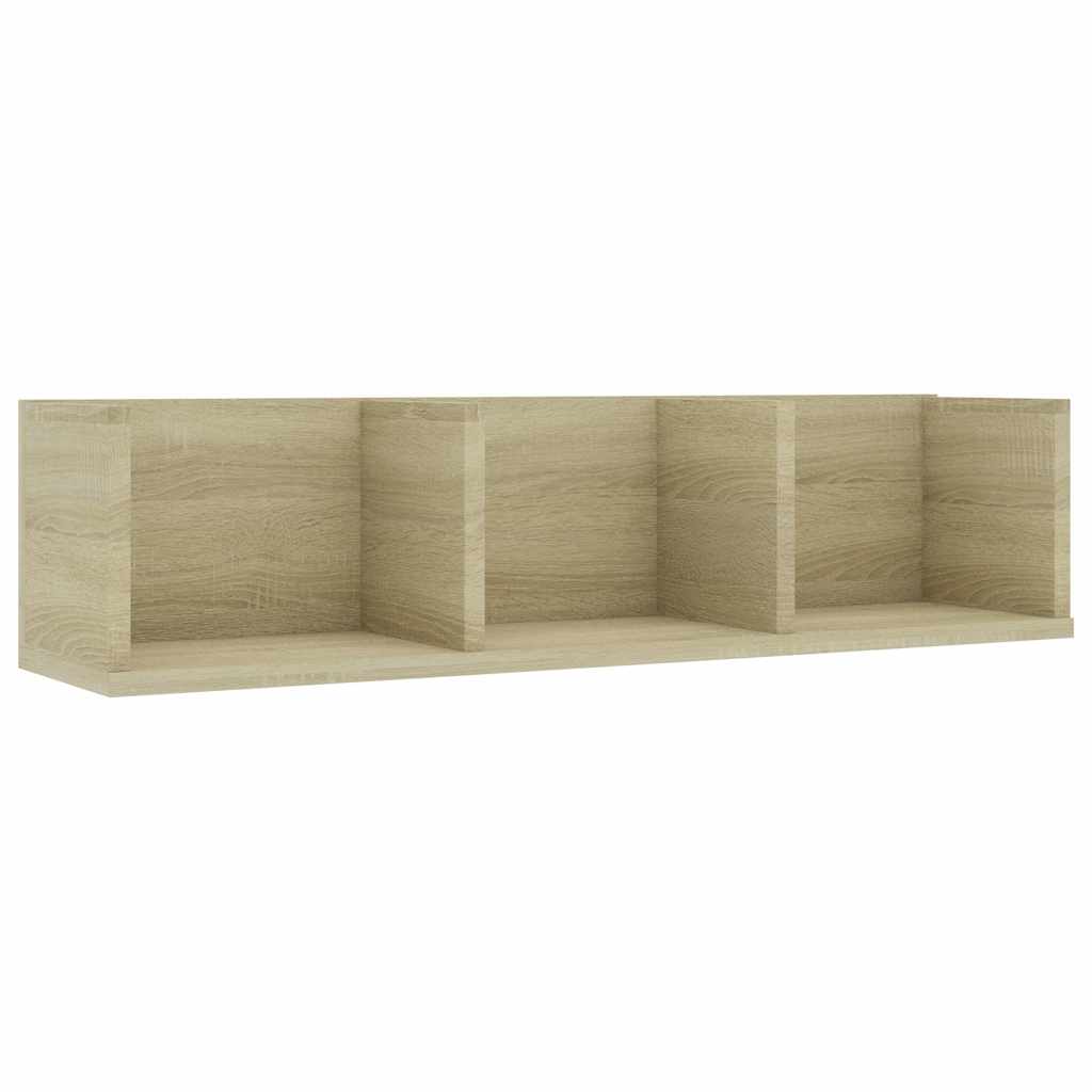 801313 vidaXL CD Wall Shelf Sonoma Oak 75x18x18 cm Engineered Wood