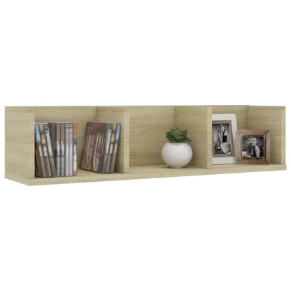 801313 vidaXL CD Wall Shelf Sonoma Oak 75x18x18 cm Engineered Wood