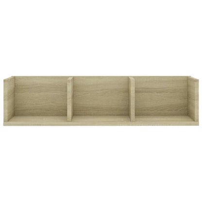 801313 vidaXL CD Wall Shelf Sonoma Oak 75x18x18 cm Engineered Wood