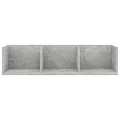 vidaXL CD Wall Shelf Concrete Grey 75x18x18 cm Engineered Wood