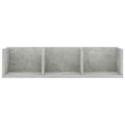 801314 vidaXL CD Wall Shelf Concrete Grey 75x18x18 cm Engineered Wood