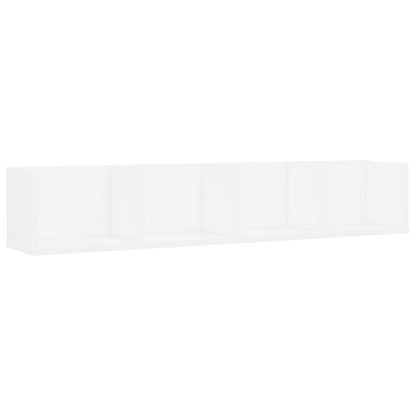 vidaXL CD Wall Shelf White 100x18x18 cm Engineered Wood