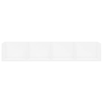 vidaXL CD Wall Shelf White 100x18x18 cm Engineered Wood