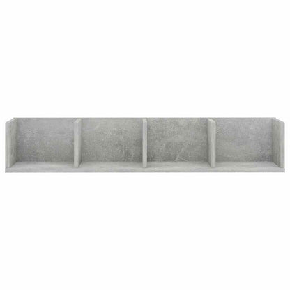 801323 vidaXL CD Wall Shelf Concrete Grey 100x18x18 cm Engineered Wood