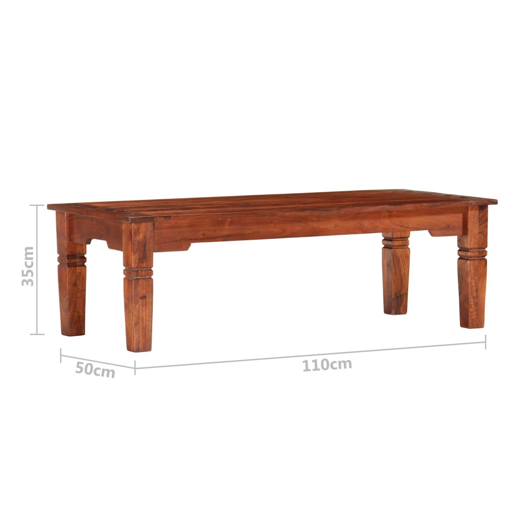 vidaXL Coffee Table 110x50x35 cm Solid Acacia Wood