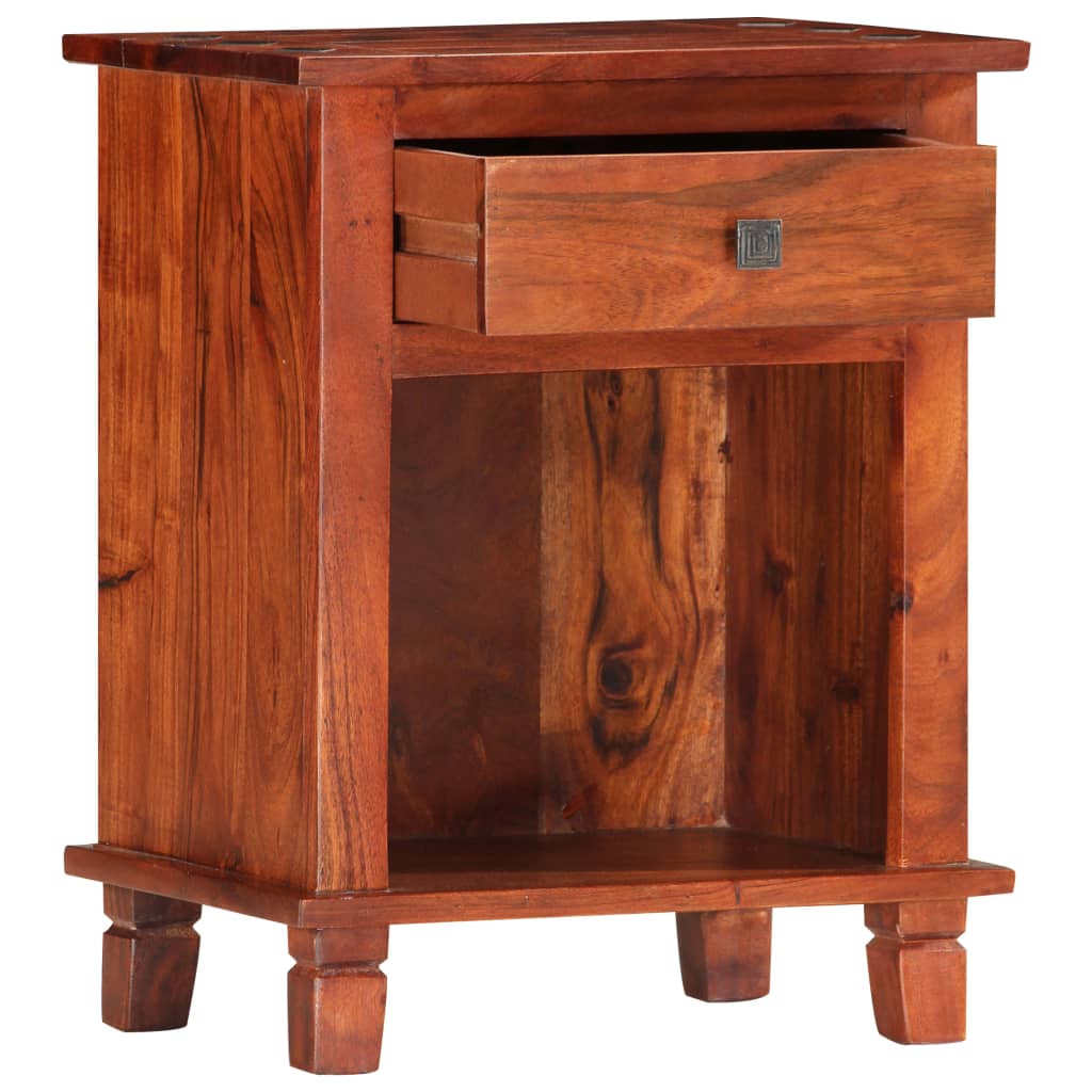 vidaXL Bedside Cabinet 40x30x50 cm Solid Acacia Wood