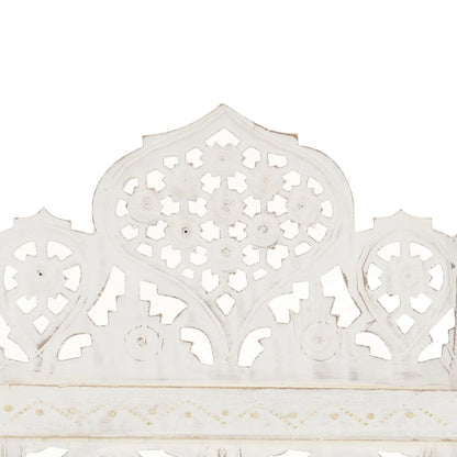vidaXL Hand carved 3-Panel Room Divider White 120x165 cm Solid Mango Wood