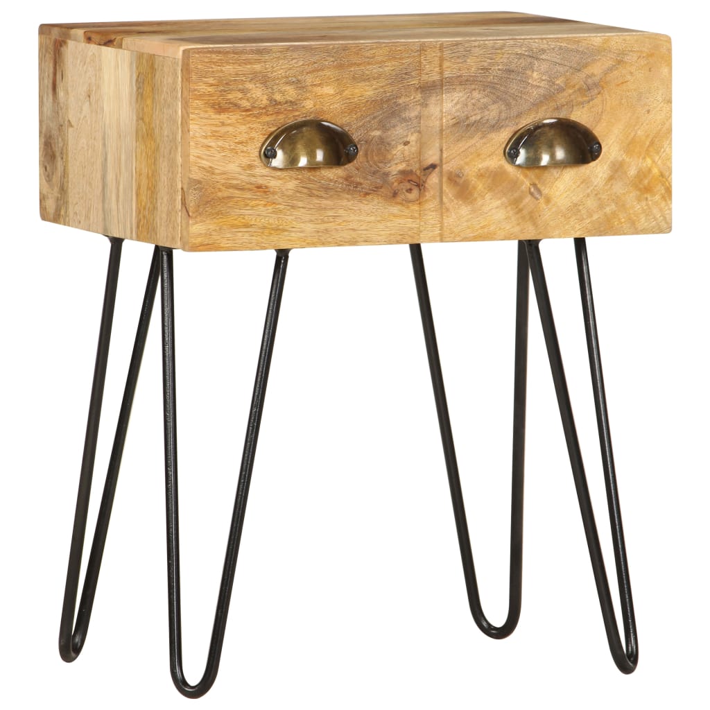 vidaXL Bedside Cabinet | Brown | Solid Mango Wood | 40x30x50 cm